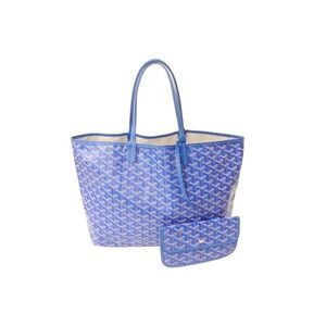 GOYARD Saint Louis tote bag leather herringbone blue